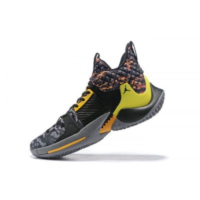 Nike Erkek Jordan Why Not Zer0.2 Wolf Gri / Turuncu / Sarı Basketbol Ayakkabısı Türkiye - GBEACCW9